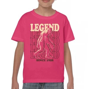 Bigfoot Legend Since 1958 Youth T-shirt Funny Vintage Classic Sasquatch Kids - Picture 1 of 29