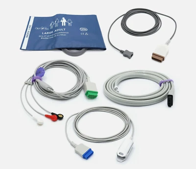 GE Dash 4000  Bundle - Masimo Spo2, Cuff, Hose, ECG, Temperature - USA - image 1 of 4