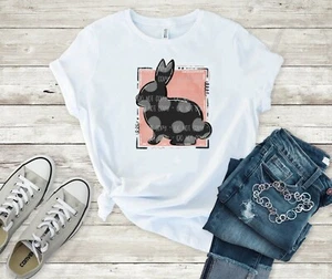 NEW! Easter Bunny Polka Dot Cute Stylish T-shirts Sweatshirts S-3XL - Picture 1 of 6