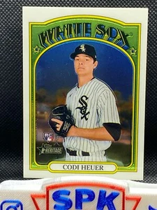 Topps Heritage High Number 2021 Codi Heuer cromo 503/599 White Sox #555 RC - Imagen 1 de 1