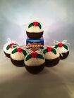 Hand knitted Christmas pudding chocolate orange cover