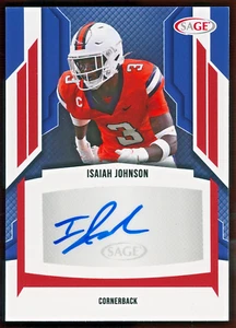 2024 Sage | ISAIAH JOHNSON AUTO #A-IJ | Syracuse University Football Autograph - Picture 1 of 2