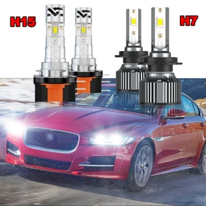 4x H15+H7 Combo LED Headlight Kit High Low Beam for Jaguar XE 2017-2018 2019 - Bild 1 von 13