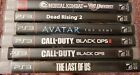 Menge 6 PS3 Spiel Mortal Kombat Universe Call Duty Avatar Last Us Dead Rising 2