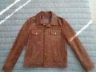 Satchel & Page "Montgomery" Leather Jacket, Brown Waxed Flesh, Size M (38-40)