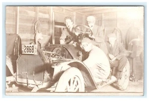 1911 Cincinnati OH, Ohio Early Automobile Racing Goggles RPPC - Trimmed - Picture 1 of 2