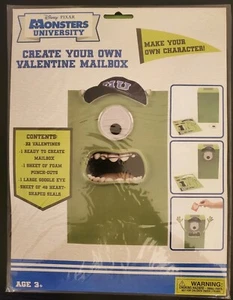 Monsters inc uni 32 Valentines Day Cards and Stickers Classroom Set with mailbox - Picture 1 of 7