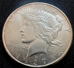 1927-S Peace Dollar Choice BU 129 - Picture 1 of 2