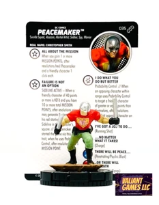 DC Heroclix Peacemaker #035 con tarjeta Batman Team Up Set - Imagen 1 de 1