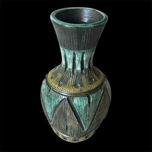 Vintage Italian Mid Century Modern Lava Sgraffito Glaze Vase Bitossi ? Raymor ? - Picture 1 of 5