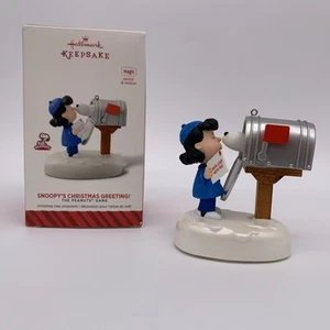 2014 Hallmark Andenken Snoopy Weihnachtsgruß Ornament Lucy Peanuts Magie - Bild 1 von 10