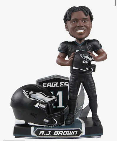 AJ Brown Philadelphia Eagles 2022 Alternate Helmet Bobblehead FOCO Ltd Ed #/323 Cover