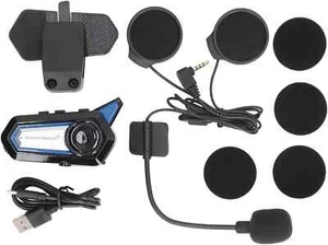 BT31 Casco Moto Bluetooth Cuffie Wireless Stereo Impermeabile, Torcia - Foto 1 di 9