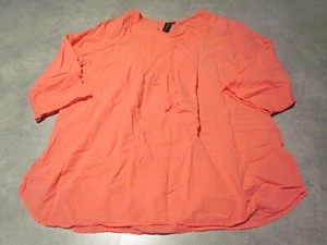 Focus Casual Life Blouse shirt Womens Extra Large salmon pink 3/4 sleeve - Picture 1 of 5