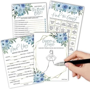 40 Floral Funny Bridal Shower Games 20 Guests - Wedding Games For Bridal... - Picture 1 of 8
