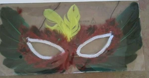 Feather mardi gras mask, 3 styles,one size fits all,eye mask,party,Halloween - Picture 1 of 13