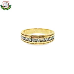 MEN'S 10K GOLD & DIAMOND WEDDING BAND, 1.10 CTW (MOE-JLS) (PPJ036798) - Picture 1 of 5