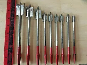 9pcs. CHICAGO LATROBE / WB, VINTAGE AUGER BITS 1 1/16"-3/8", USA MADE - Picture 1 of 5