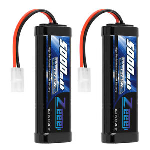 2X Zeee 7.2V 5000mAh NiMH Battery Tamiya Plug Rechargeable for RC Car Boat Truck