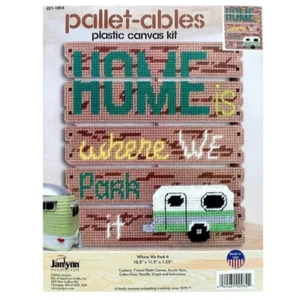 Janlynn Pallet-Ables Home Is Where We Park It Plastic Canvas Kit 10.5" x 11.5" - Picture 1 of 7