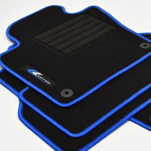 MP Velours Logo Fußmatten passend für VW Tiguan I 5N ab Bj. 2007 -2016 blau - Picture 1 of 6