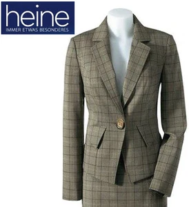 ¡NUEVO BUSINESS ELEGANCIA! BLAZER GLENCHECK NANO CALIDAD TALLA 34 HEINE *120409 - Imagen 1 de 3