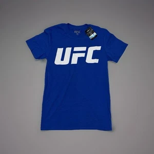 Official UFC Core T-Shirt Logo Adult Mens Blue Top Authentic Gym Training - Picture 1 of 3