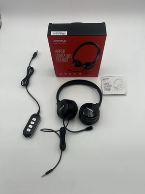 Auriculares con cable Mpow Ear-Pad - negros (modelo PA071A Foto 1 de 4