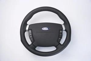 Ford FPV BA-BF Falcon/Territory Genuine Steering Wheel Black Leather Perf Sides - Picture 1 of 6