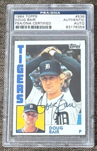 1984 TOPPS BASEBALL AUTOGRAPHED DOUG BAIR CARD #536 PSA/DNA AUTHENTIC AUTO - Picture 1 of 2