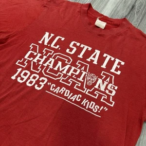 Vintage 1983 NC State NCAA champions single stitch T-shirt – Large - Picture 1 of 8