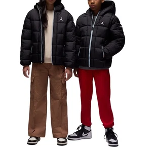 Jordan Piumino da Ragazzi con Cappuccio Midweight Puffer Nero Taglia L (147-1... - Foto 1 di 4