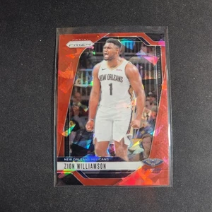 #10 Zion Williamson 2024-25 Prizm RED ICE Pelicans L49 - Picture 1 of 2