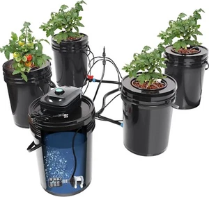 Bavnnro RDWC Top Feed Drip Recirculating Deep Water Culture Hydroponic Bucket Sy - Picture 1 of 9