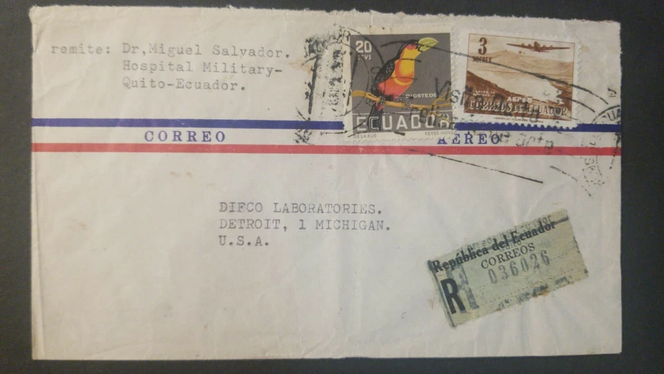 O) 1958 CIRCA - ECUADOR, LAGUNA SAN PABLO - SC C269 3s, BIRD TUCAN - ROJO-PECHO Foto 1 de 1