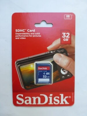 Genuine SanDisk 32GB SD SDHC Class 4 Flash Memory Card (SDSDB-032G-AW46) - New - Image 1 of 2