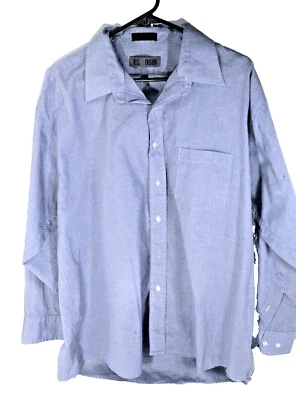 Camisa de vestir Oleg Cassini para hombre grande 18 34/35 azul claro liso manga larga BTN plumón Foto 1 de 3