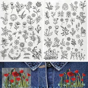 Water Soluble Embroidery Stabilizers Self Adhesive Wash Away Patterns Transfers - Picture 1 of 15
