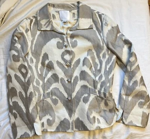 CHADO Ralph Rucci Ikat Animal Print Blazer/Sakko Gr. 6 Leinen Seide Baumwollmischung - Bild 1 von 16
