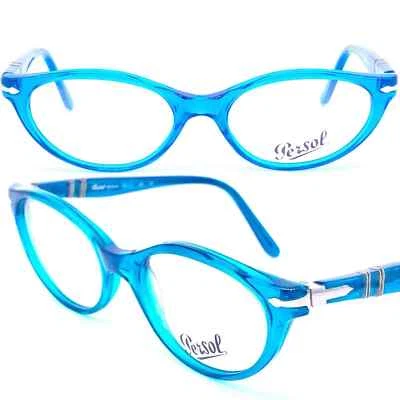 Monturas de gafas Persol 2518-V azul/verde cateye hechas a mano en Italia, NOS años 90 Foto 1 de 4