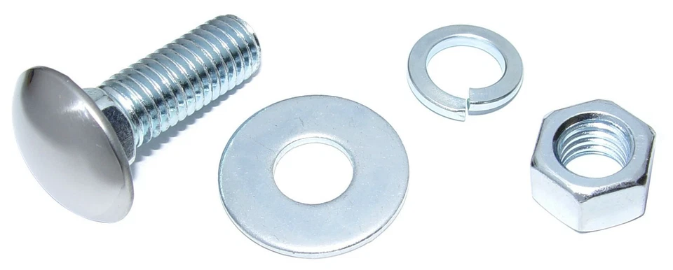 Ford Bronco 1966 1967 parachoques delantero o trasero con tapa de perno cúpula baja, arandelas y tuerca Foto 1 de 1