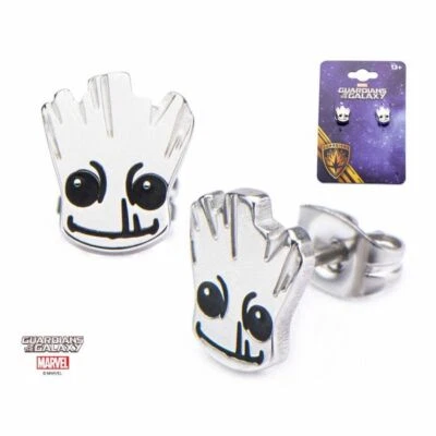 Marvel Comic PENDIENTES RAÍZ Guardianes de la Galaxia Acero Inoxidable Juegos con disfraces Foto 1 de 3
