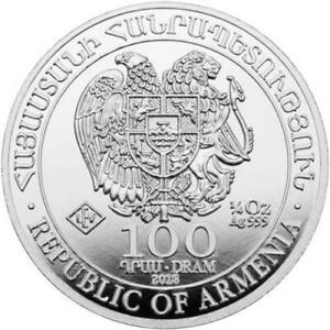2022 Armenia Noah's Ark Fine Silver 100 Drams 1/4 oz Coin