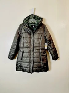 Spyder hooded plush lined quilted jacket tea leaf green NWT size M $249.00 - Picture 1 of 10