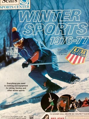 Catálogo de deportes de invierno Sears 1976 EE. UU. Ski Bauer Howe Fischer Tecnica Sundowner Foto 1 de 4