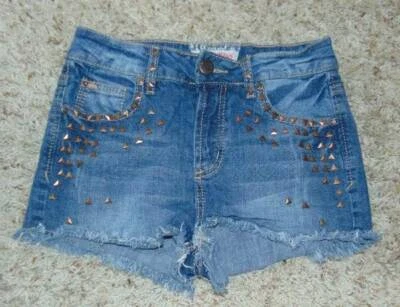 Pantalones Cortos Denim Hot Kiss Medianos Azul Adornado Corte Jean Jr Niñas Para Mujer Talla 0 Foto 1 de 3