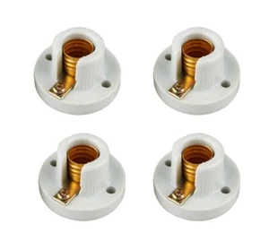 4x E14 Keramik Lampenfassung Glühbirne Sockel LED Deckenfassung Fassung 230V 1A - Bild 1 von 3