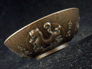 Special Antique Chinese Brass Hand Made *Legendary 4Beasts* Bowl BB015
