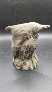 Thorn Arts Canada Inuit Stone Carving Dolphin.  Sticker On Bottom  Signed - Bild 1 von 12