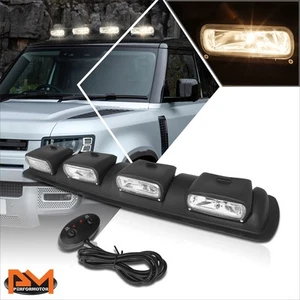 Universal 4X4 Off-Road Clear Lens Roof Top Mounted Cab Fog Light Lamp w/Switch - Picture 1 of 7